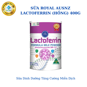 Sữa Dinh Dưỡng Tăng Cường Miễn Dịch Royal Ausnz Lactoferrin (Hồng) Hộp 50 gói