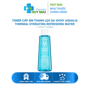 Toner Cấp Ẩm Thanh Lọc Da Vichy Aqualia Thermale Hydrating Refeshing Water Chai 200ml