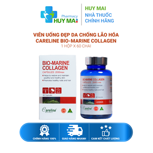 Viên uống ngăn ngừa lão hóa, giảm nếp nhăn Careline Bio marine Collagen 60V 